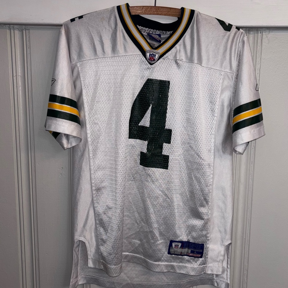 Farve youth large jersey 4 Brett Favre, Green Bay Packers Reebok NFL